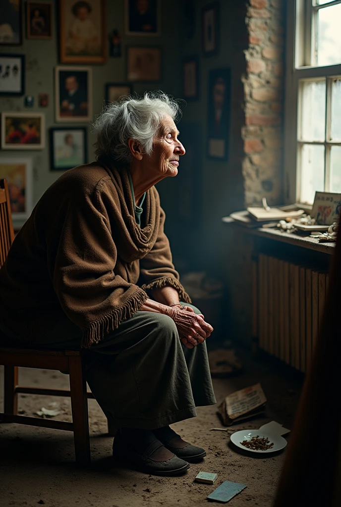 A old poor women got Emotionally and crying