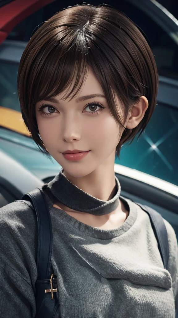Pixie cut smile