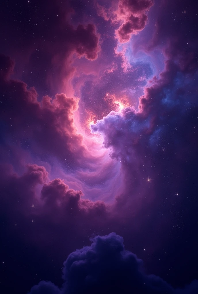 Purple or violet outer space