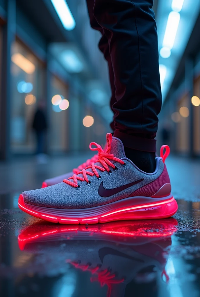 Nike shoes with a Dyson vacuum cleaner design mixed in. There are cool spirals. It's new and different.