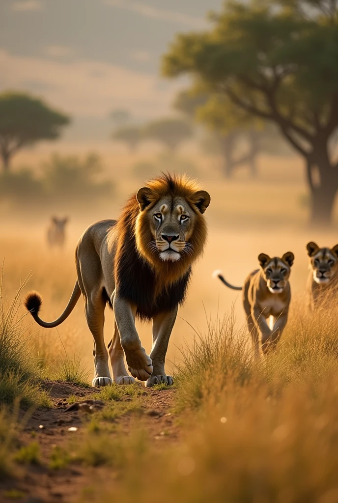 A documentary-style video about the history of lions, titled 