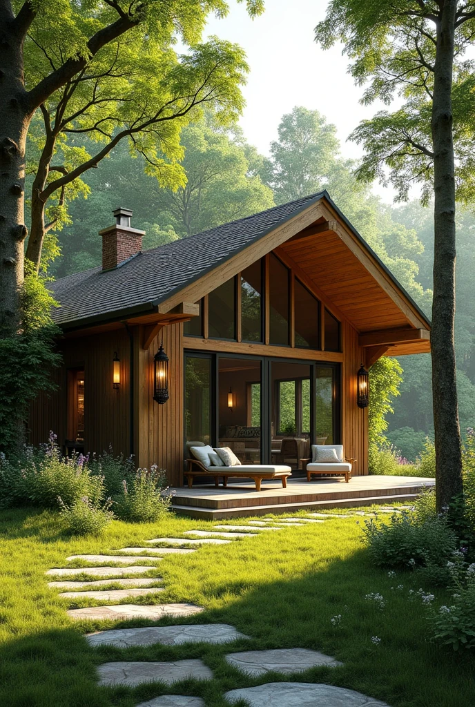 A spacious and relaxing house in the woods