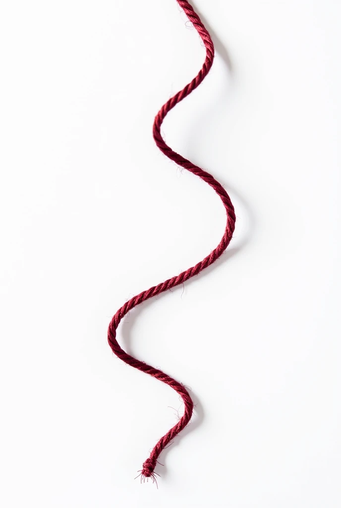 A very thin
maroon. Rope without background