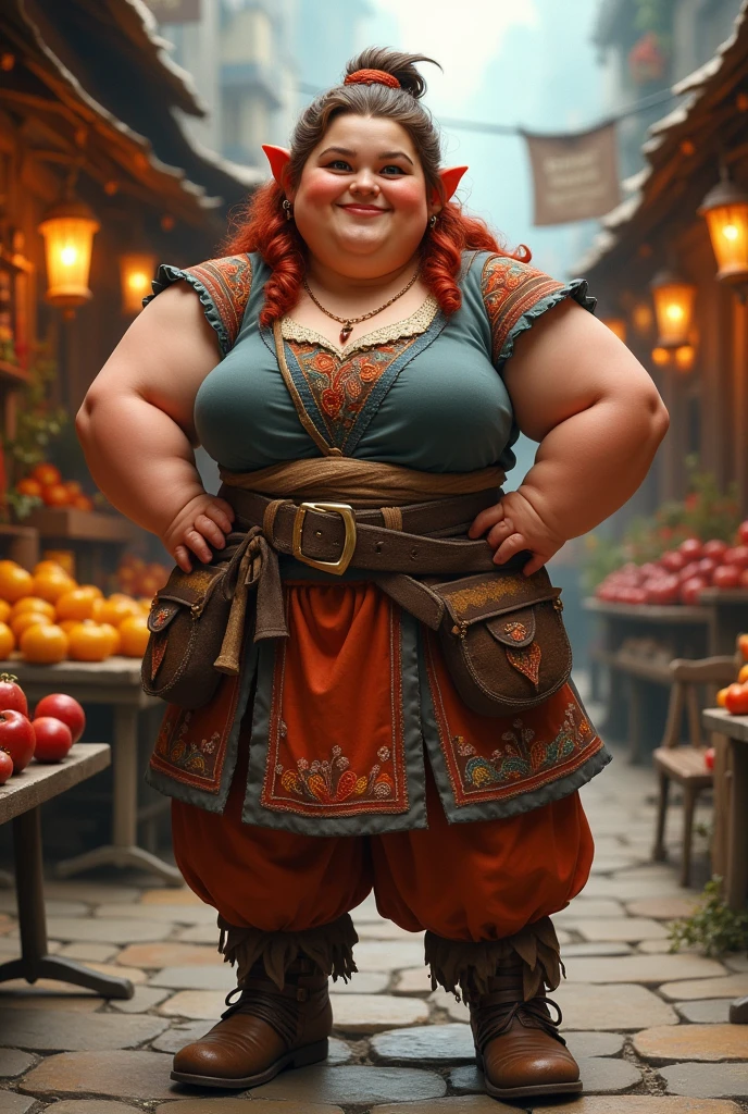 dwarf woman chubby big arms 