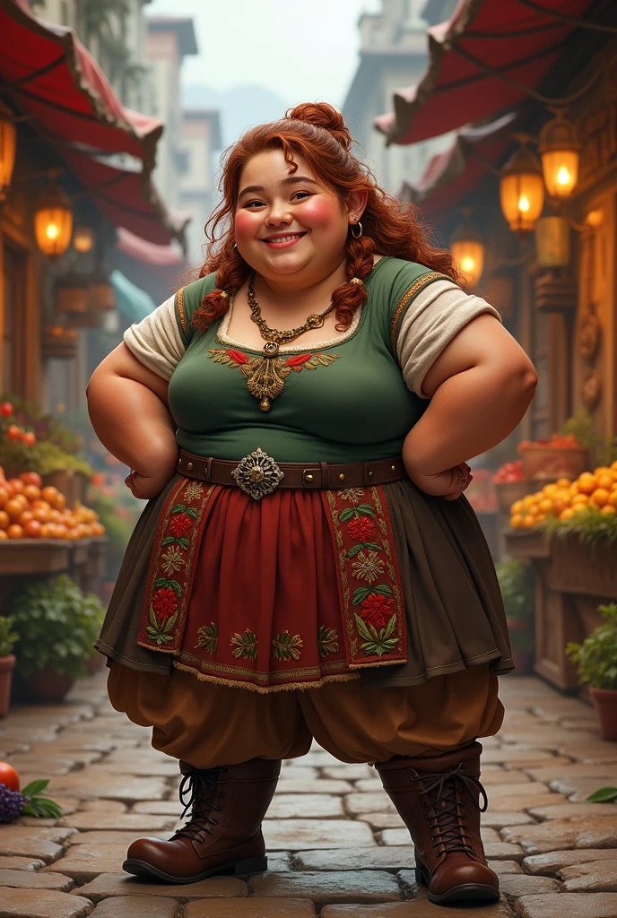 dwarf woman chubby big arms