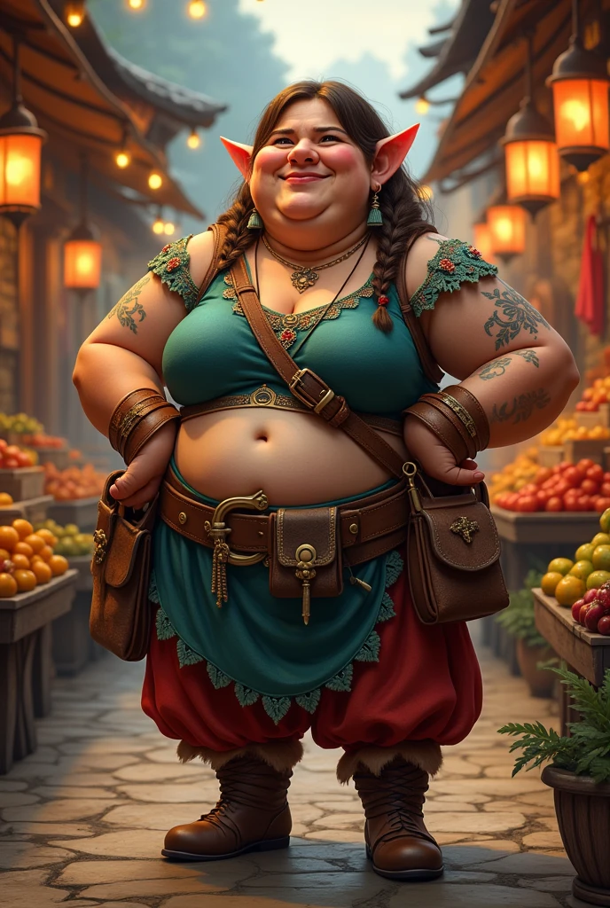 dwarf woman chubby big arms