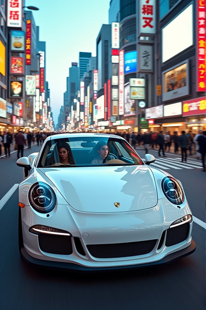 White Porsche in Tokyo