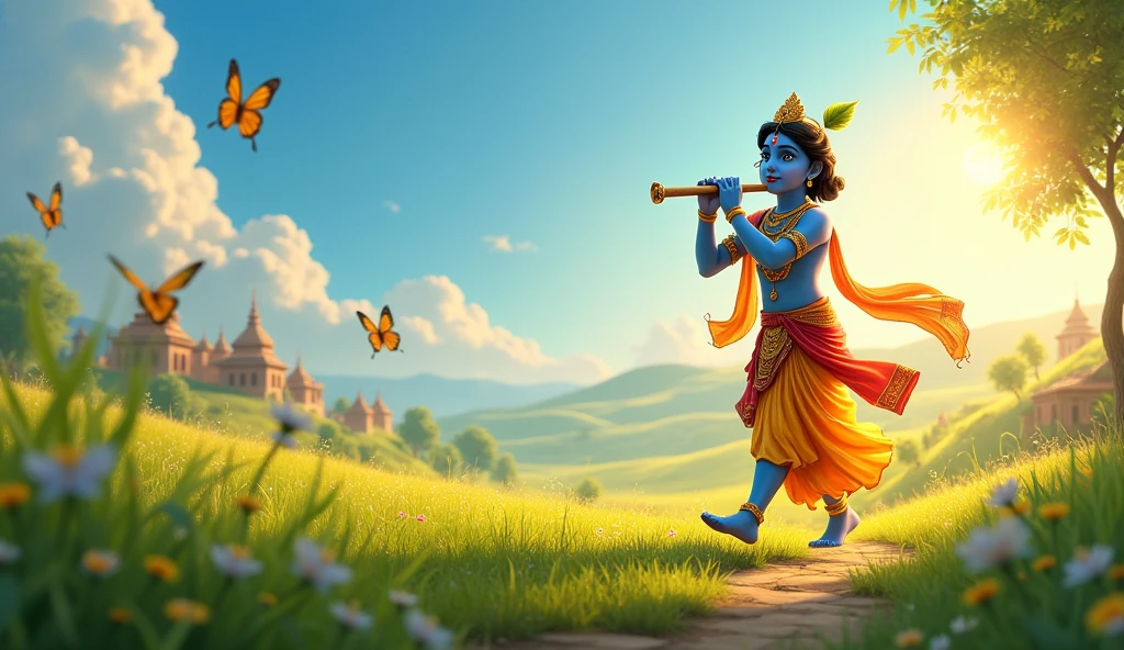 Walking krishna ai real in reel