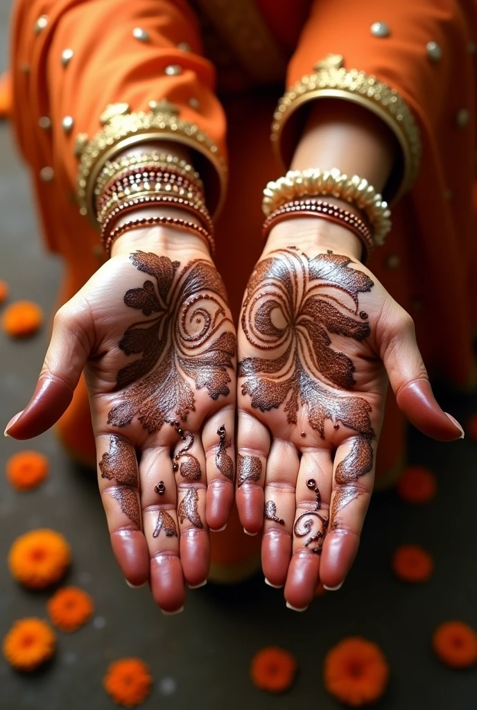 (photorealism:1.2), Poster creation of mehendi