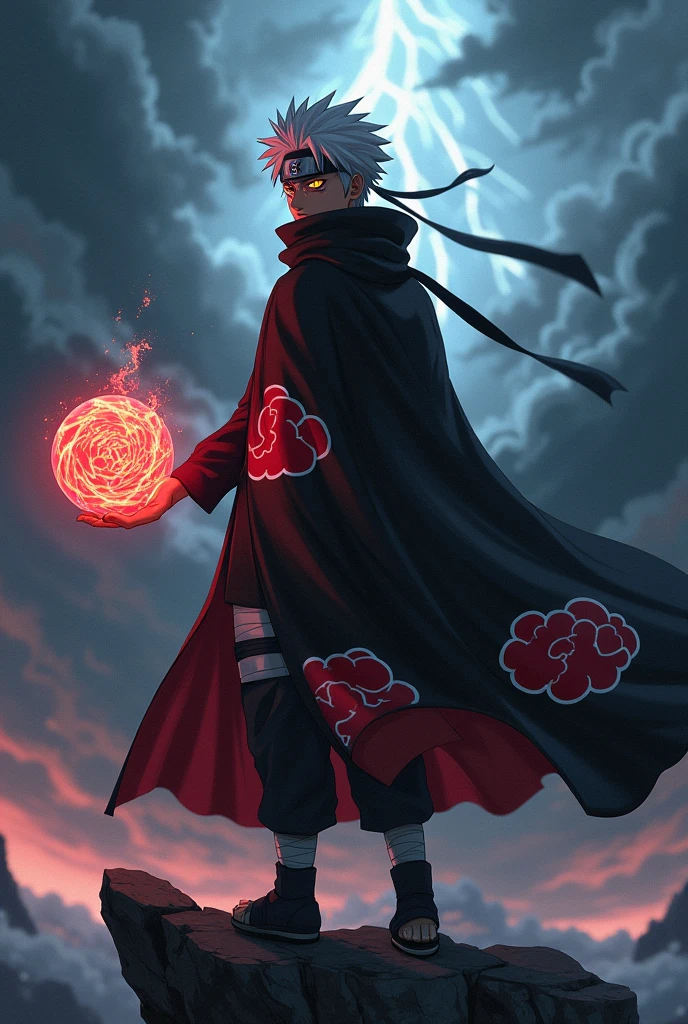 Naruto Akatsuki version is cool and ringan eyes and juubi ball