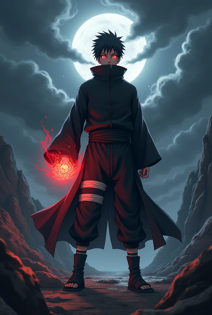 Naruto Akatsuki version is cool and ringan eyes and juubi ball