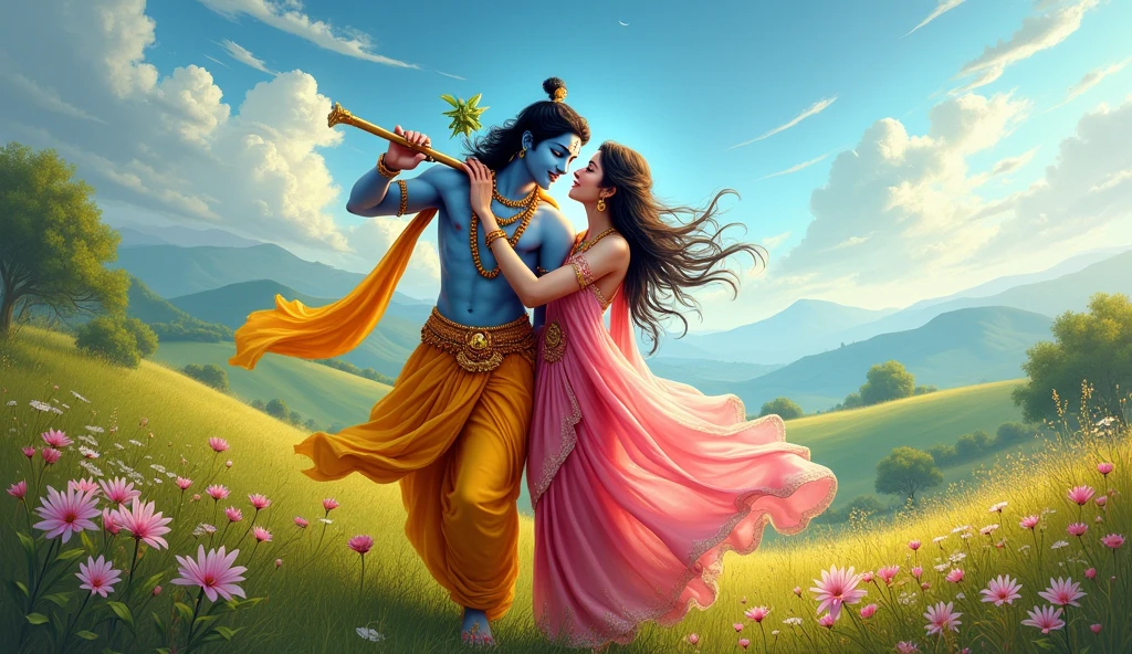 Krishna with radha ai video