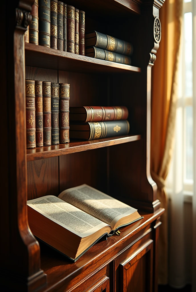 Arrange the names of books inThe Bible as real books in a shelf