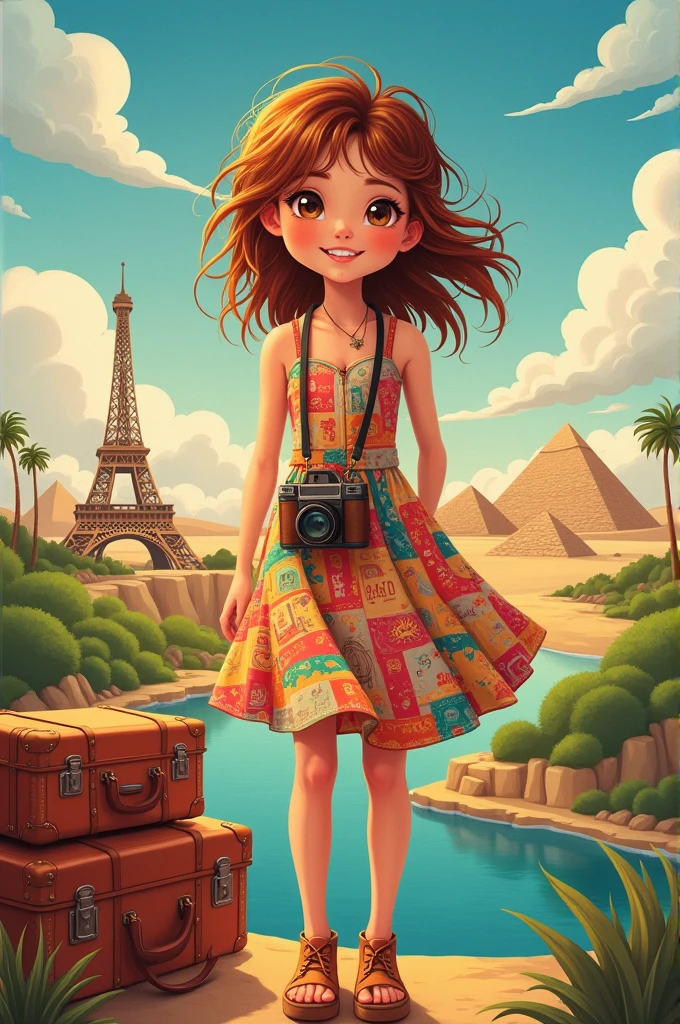 A girl who was travelling around the world
