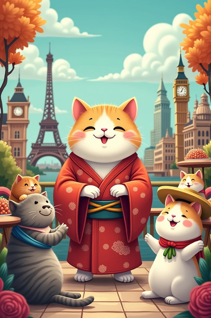 Draw the fat cats of each country