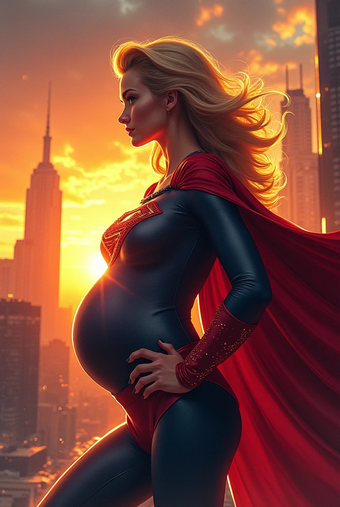 super hero woman pregnant suit