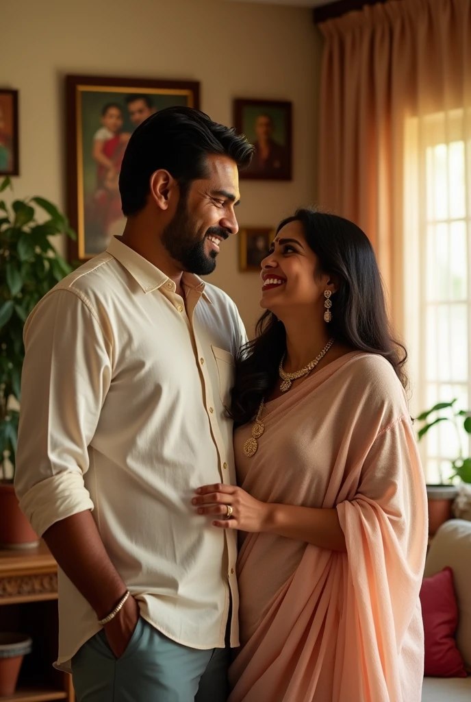 Handsome hasband and wife in a home hasband name kamal and wife name varsha 