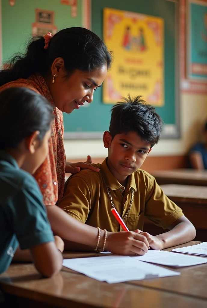 Indian tamil teacher opened 14 year old boy's upper lip