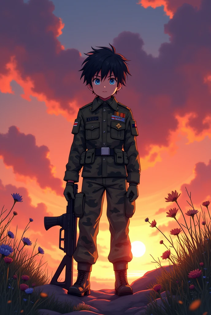 Anime army boy single