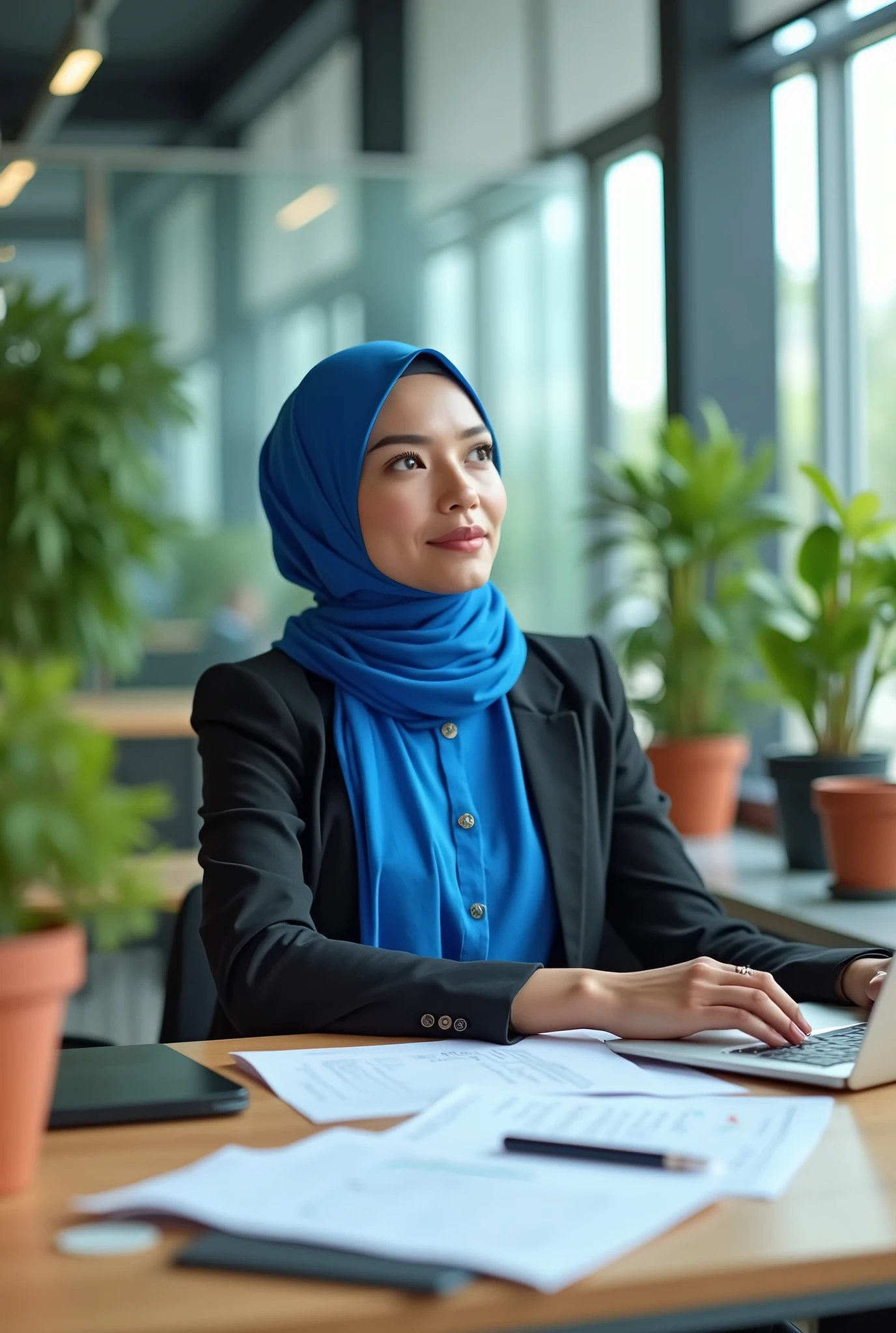 Office woman hijab