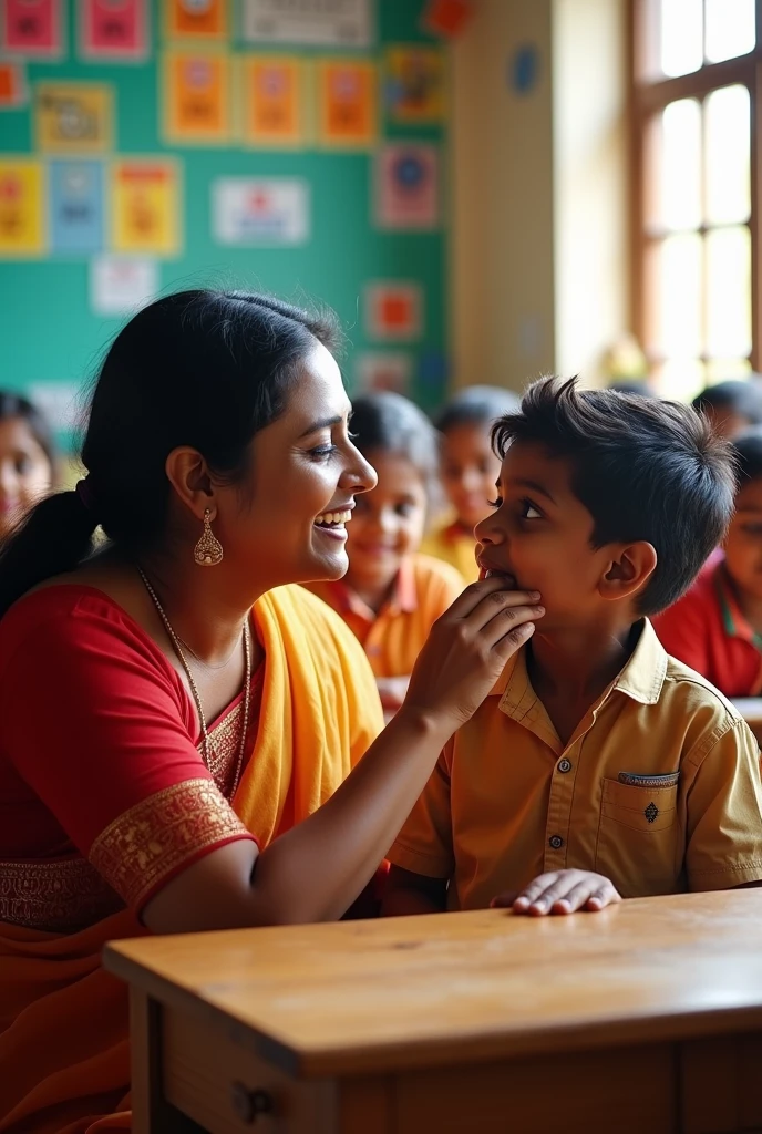 Indian tamil teacher open 12 year old boy's mouth