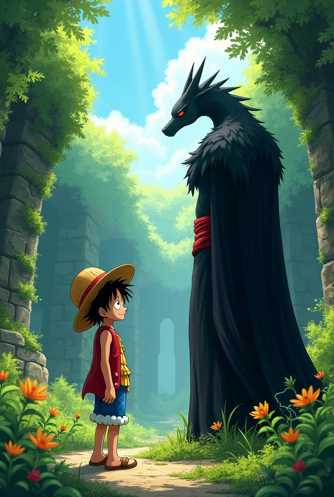 Luffy And HIs father meetup