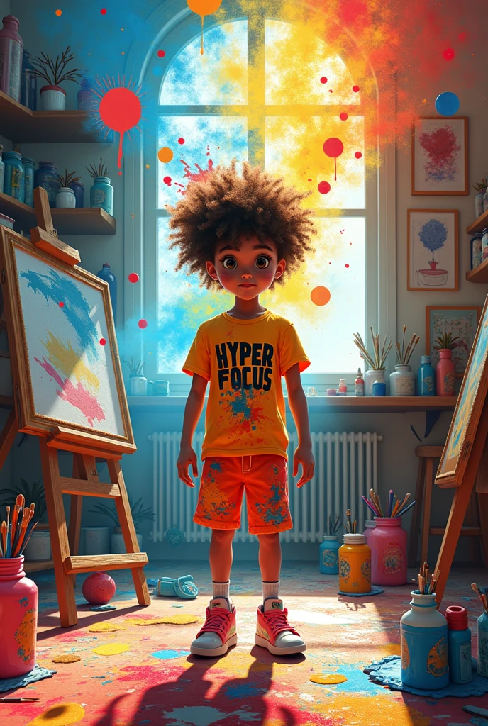Create a image of creativity with a word of HYPERFOCUS