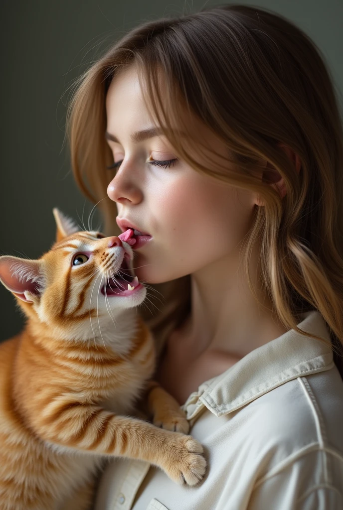 A girl is licking her pussy 