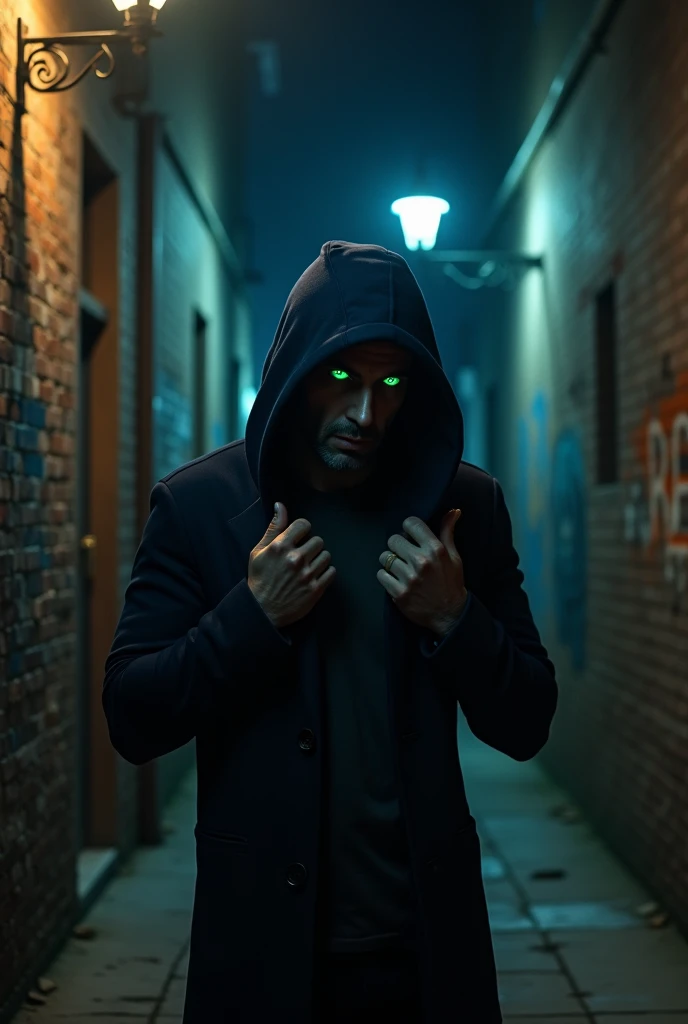 Put a hood on the man
