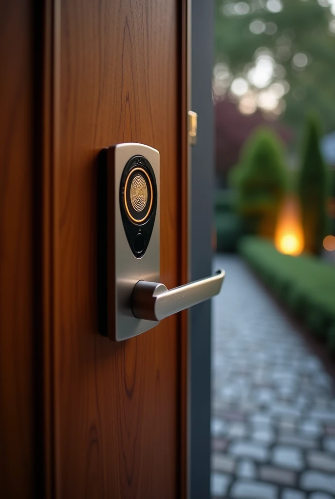 Fingerprint scanner attached to the front door