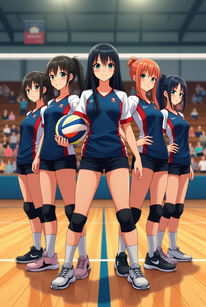High school girls volleyball team, Japanese volleyball player uniform