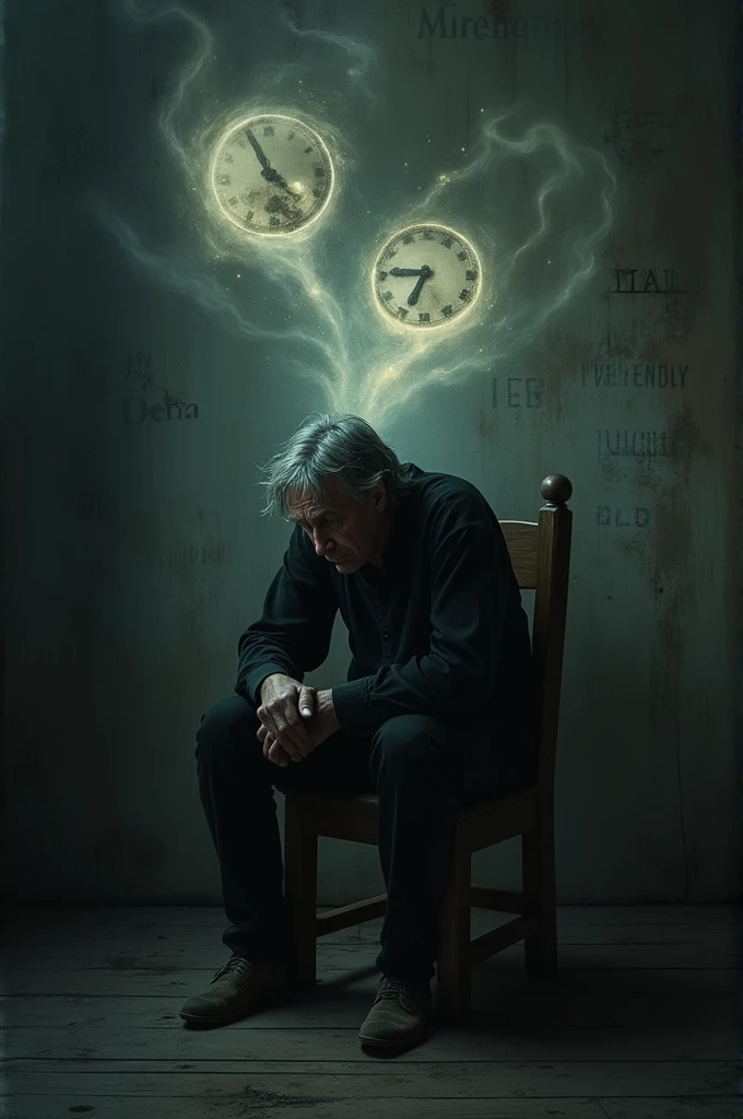 Create an image from this phrase “nothing kills a man faster than his thoughts”
