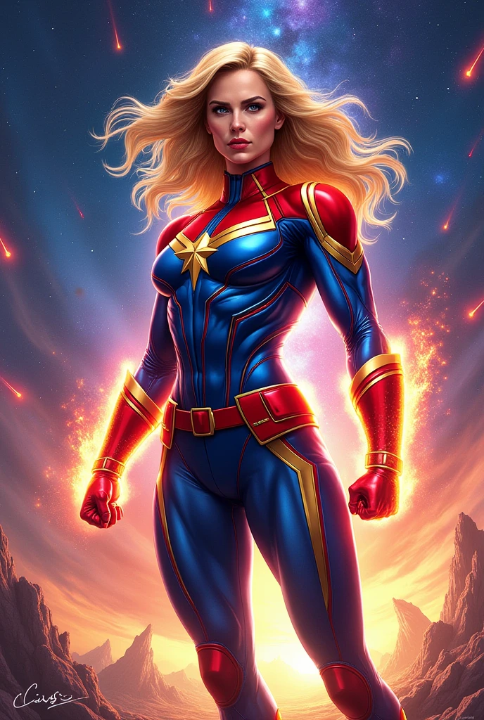 captain marvel woman hero muscle  pemped 