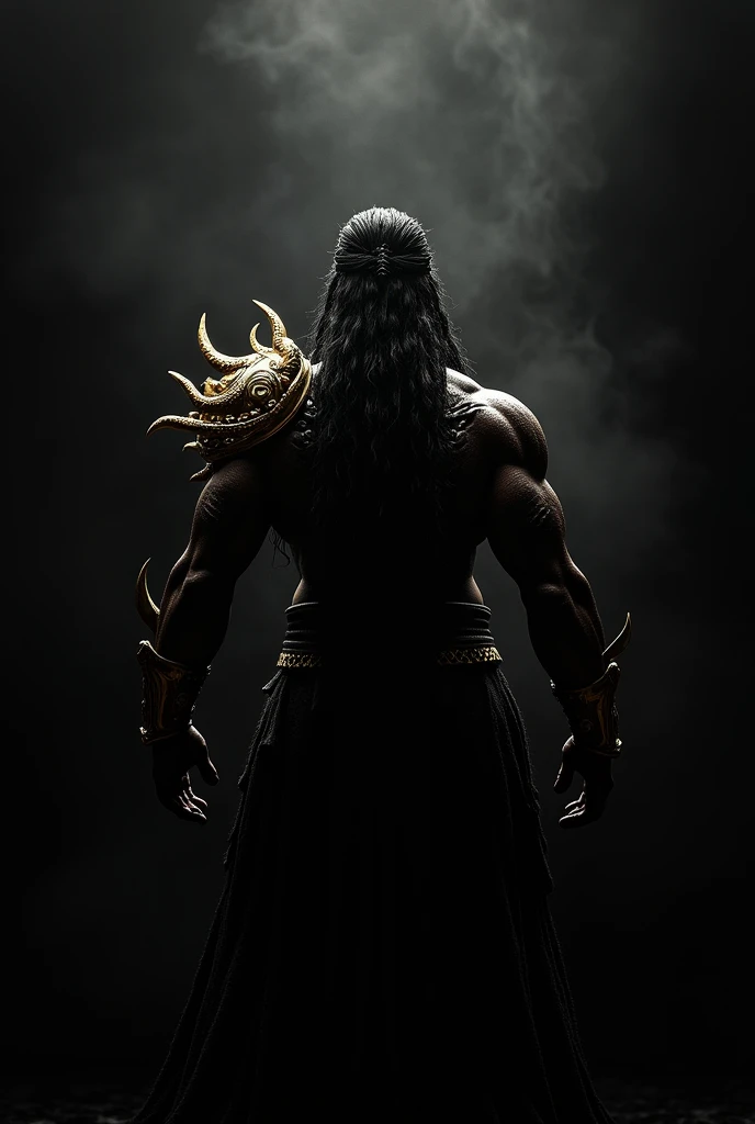 Ravanan back pose with black background 4k images 