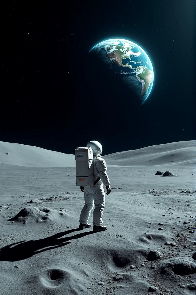 Seeing earth from moon.