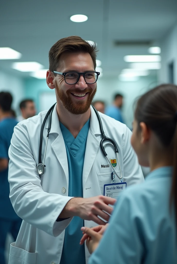 Messi as a doctor


