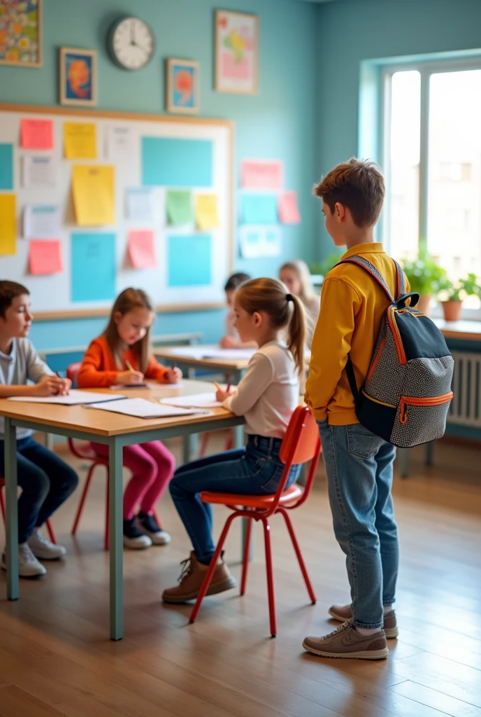 School table that can change to a backpack.The table leg can change to bag holder 