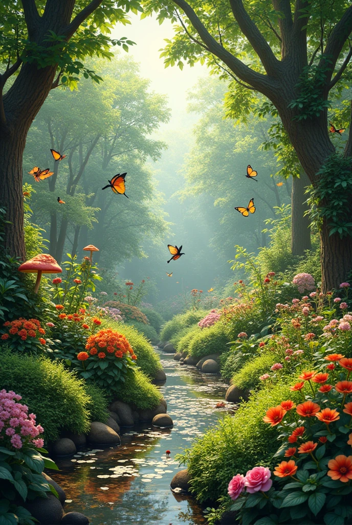 a ecological garden that has a ornithology botany
mycology ecology
conchology entomology
helminthology ichthyology
mammalogy zoology