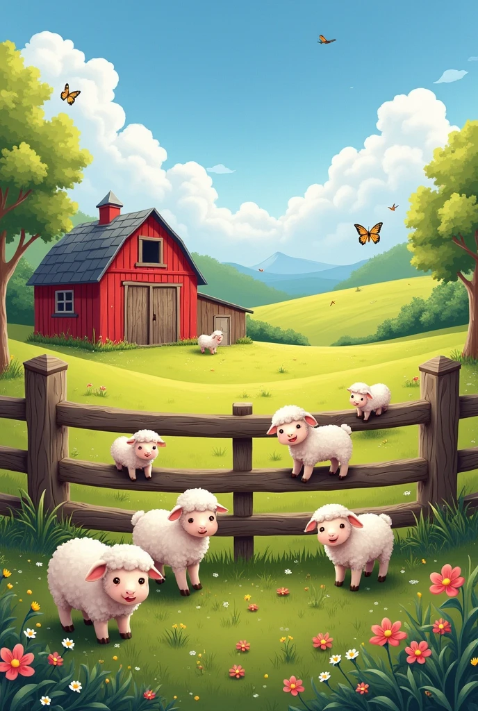 Cute livestock farm