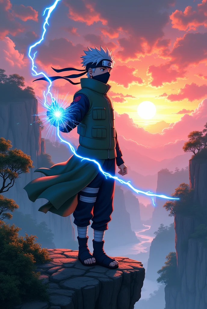 Kakashi using chidori images