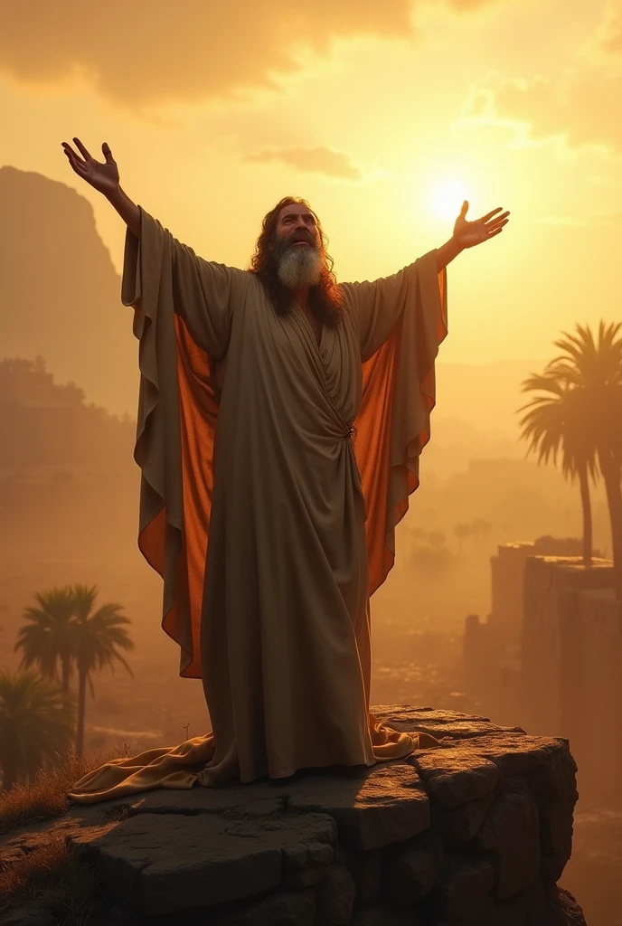 King abijah from bible lifting and crying out to God