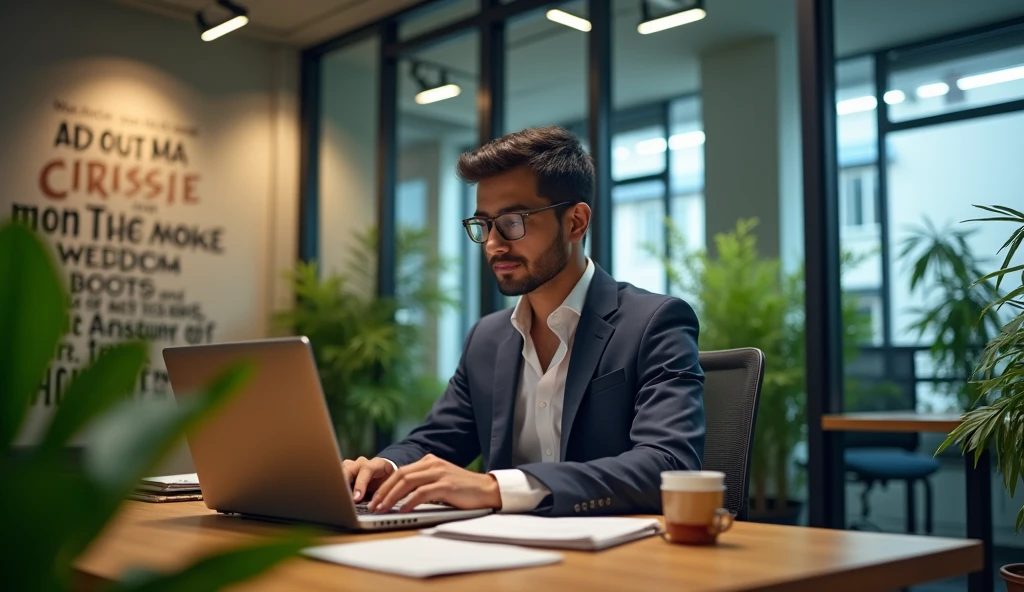 Indian working professional work at office