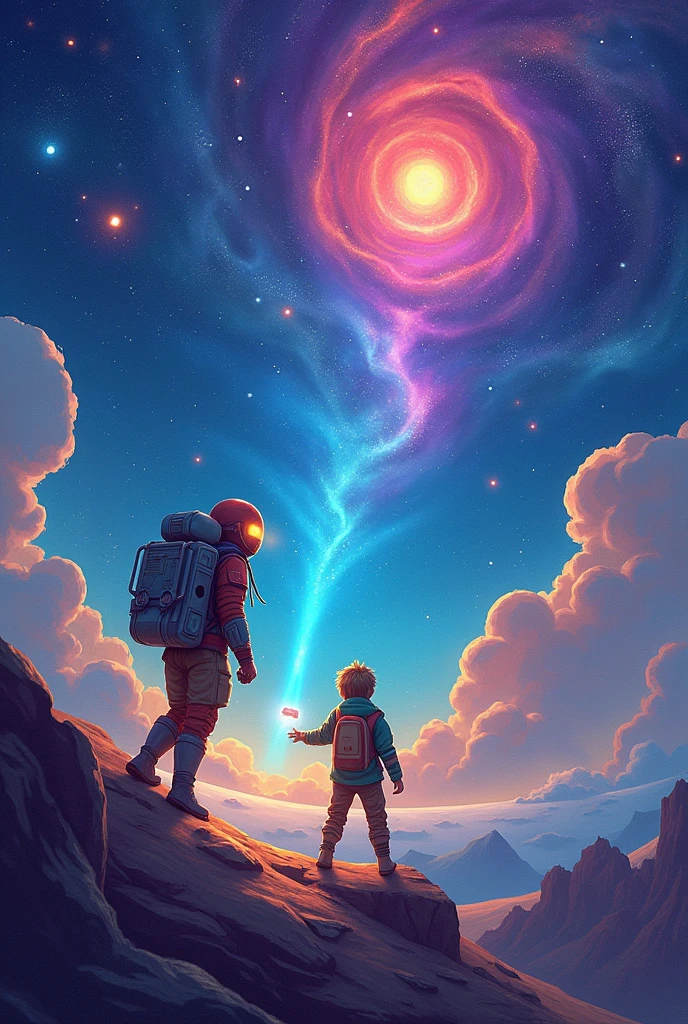 On the way, he made friends: Stella, the shooting star that dreamed of being a constellation; cosmo, the robot with laser eyes; and Aurora, the fairy of the northern lights. standing together, they faced challenges, like solar storms and black holes.