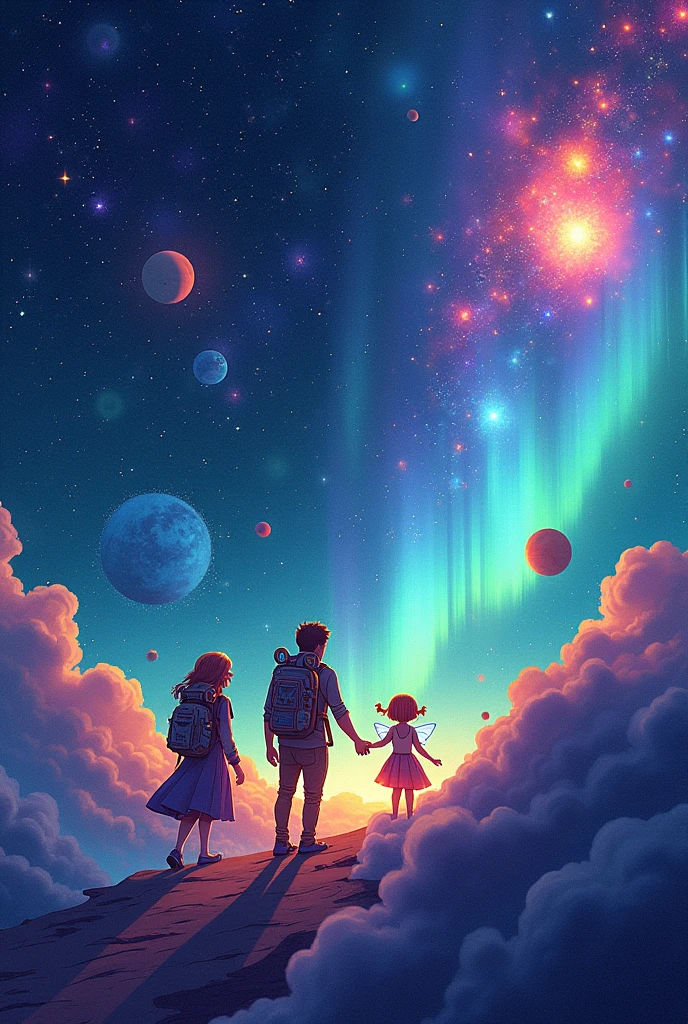 On the way, he made friends: Stella, the shooting star that dreamed of being a constellation; cosmo, the robot with laser eyes; and Aurora, the fairy of the northern lights. standing together, they faced challenges, like solar storms and black holes.