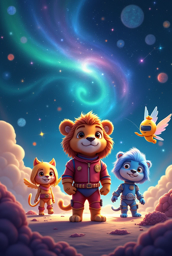 Leo On the way, he made friends: Stella, the shooting star that dreamed of being a constellation; cosmo, the robot with laser eyes; and Aurora, the fairy of the northern lights. standing together, they faced challenges, like solar storms and black holes.