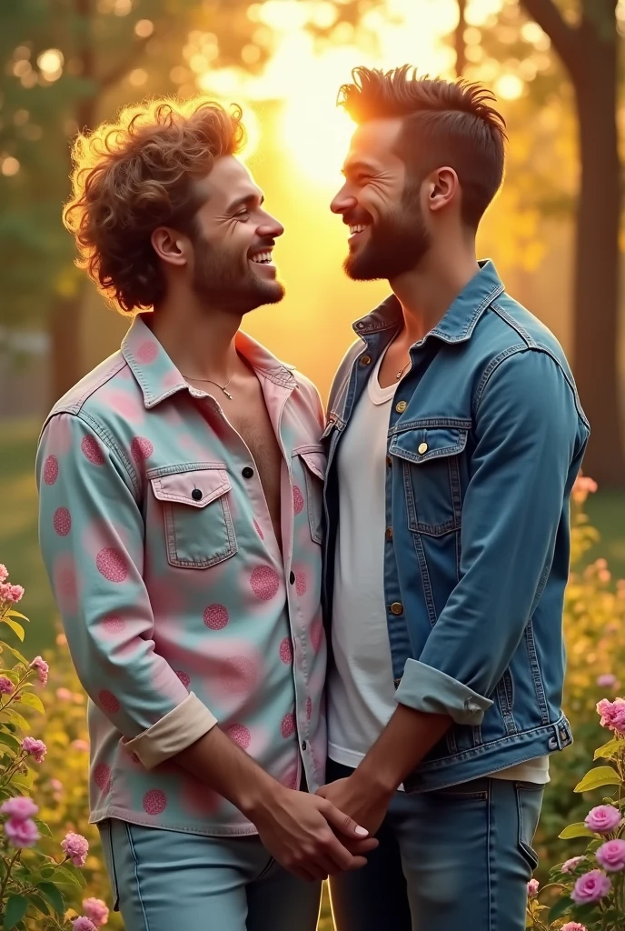 a GAY couple with one effeminate and the other masculine