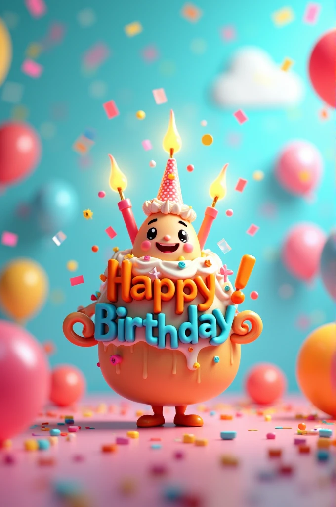 Make 3d birthday wish 

