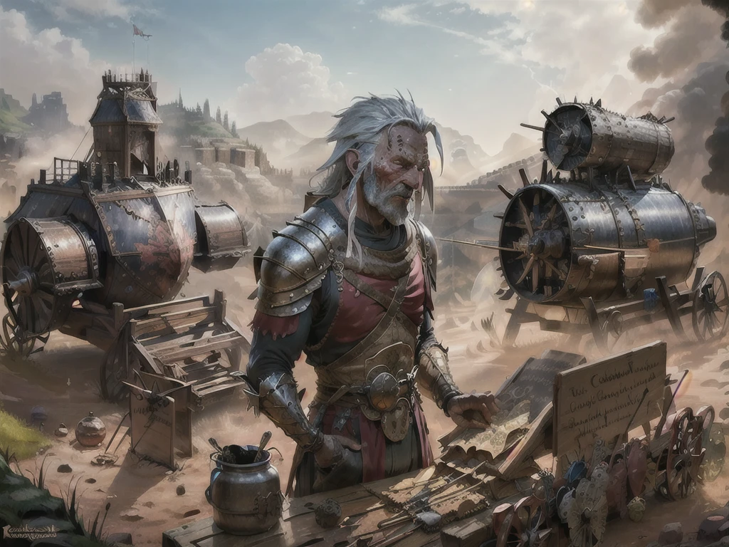 Concept art siegeengine, middle Ages