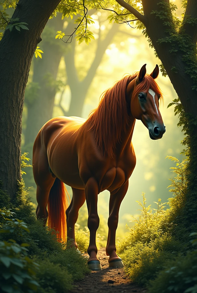 a mighty forest horse