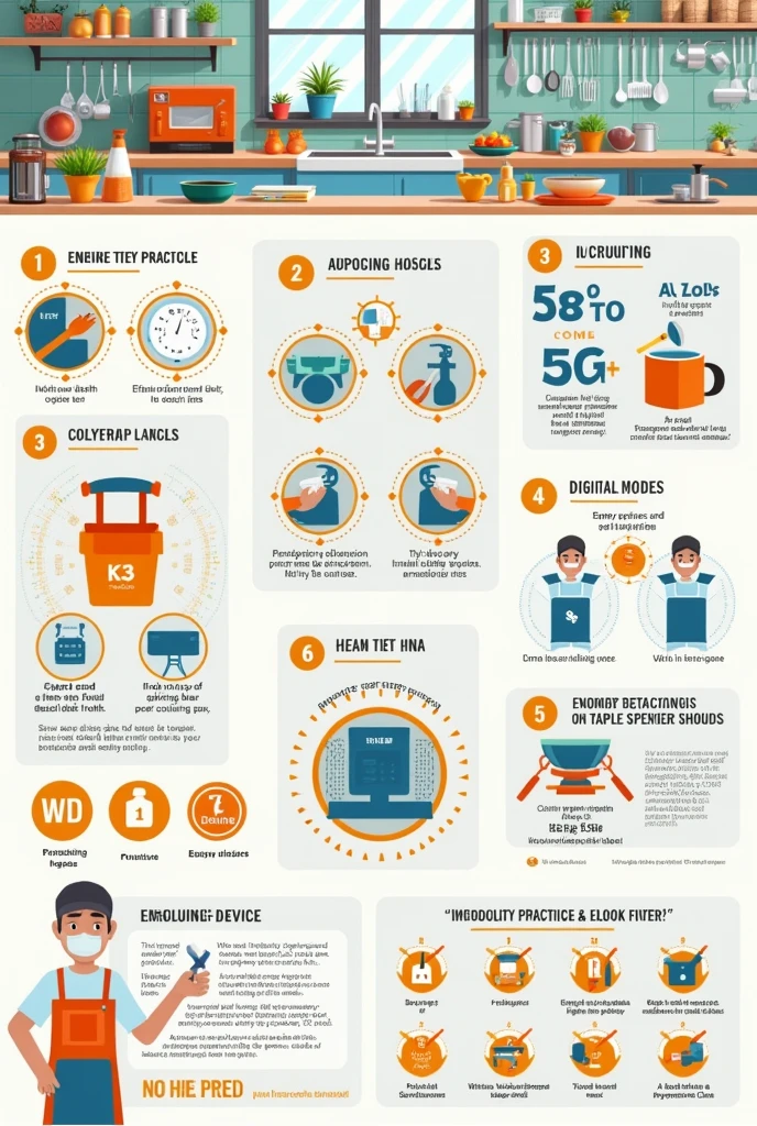 make a folio size poster /f4 which is interesting, informative, easy to read and easy to understand about the application of K3 in the kitchen work area according to the information you get